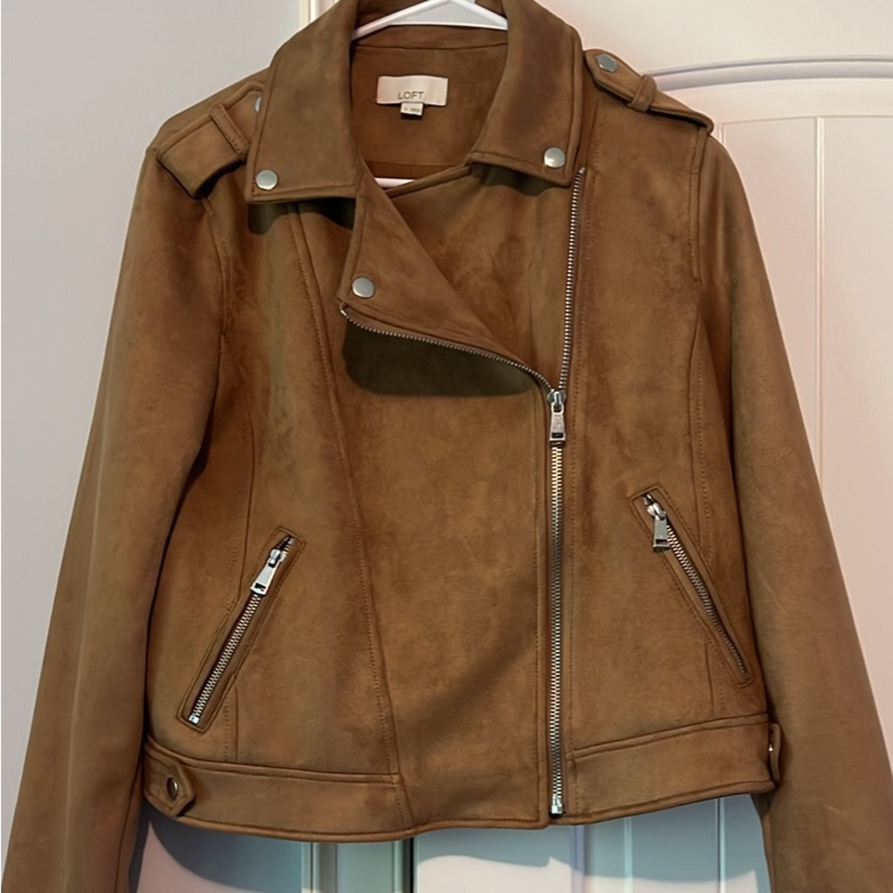 LOFT Women's Tan Moto Jacket-NWOT